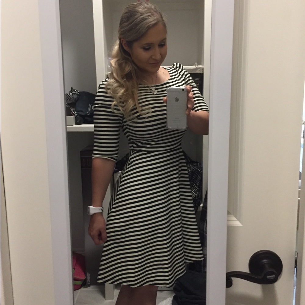 Pixley striped A-line dress